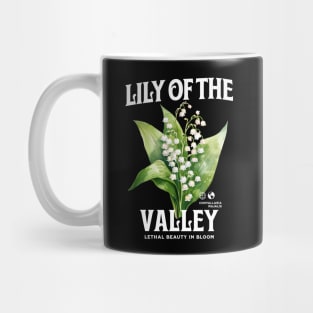 lily of the valley, lily design, flowers, floral art, watercolor illustration of lily of the vally, poisonous plant, may, birth flower Mug